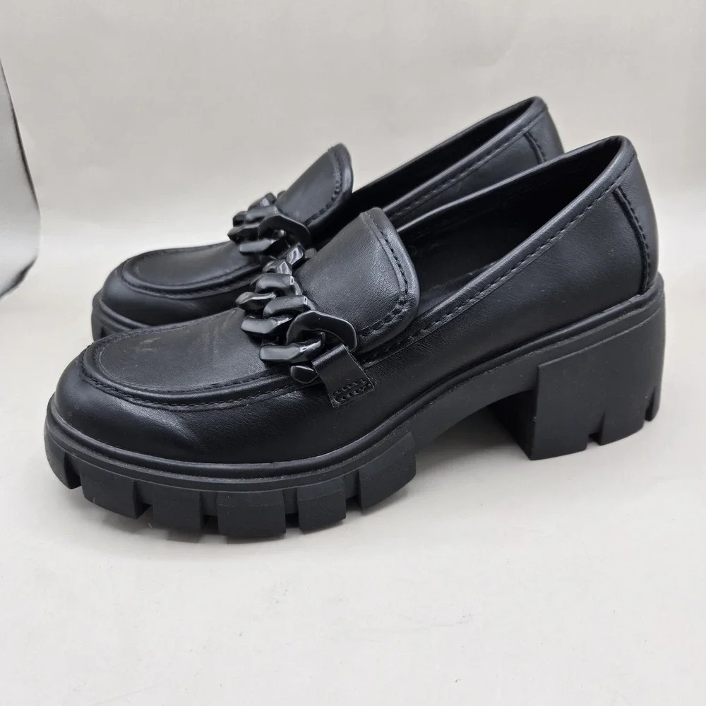 Madden Girl Women's Hoxtonn Slip On Comfort‎ Dress Loafers Black Size 6 155EG